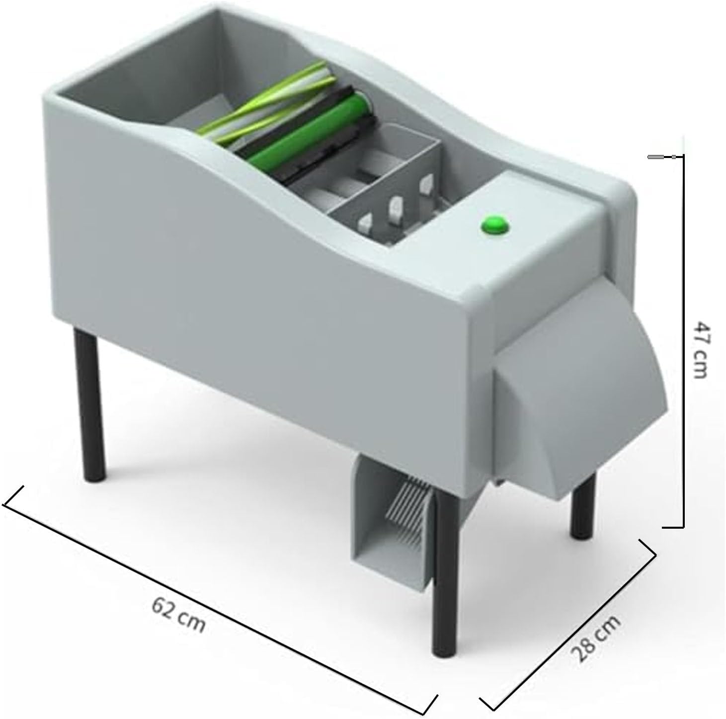 Commercial Electric Pea Sheller,22lbs/H Semi-Automatic Bean Shelling Machine,Double Drum Design,Stainless Steel for Peas,Beans & Vegetable Vendors