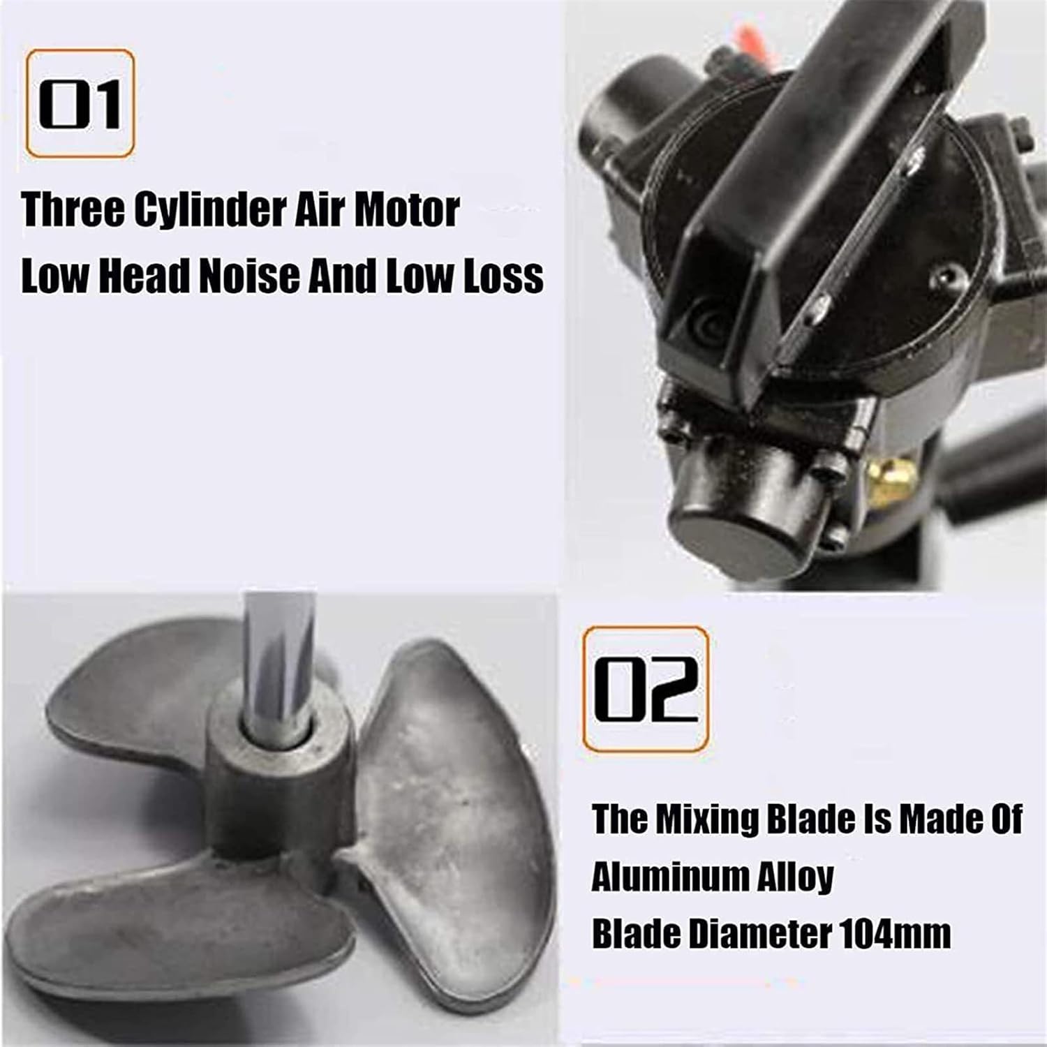 Pneumatic Paint Mixer Coating Pneumatic Mixer, Industrial Paint Mixer Machine, Multifunction Small Liquid Coating Agitator for Paint Mixing