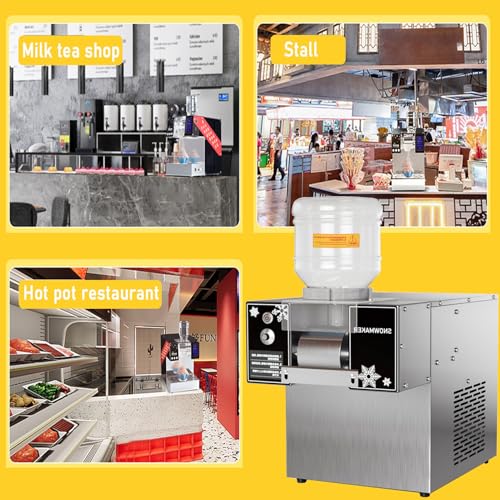 Korean Kakigori Machine ES - Versatile Snowflake Ice Shaver, Speed Adjustable Shaved Ice Maker, 60KG Capacity for Bingsu, Creamy Desserts & Smoothies