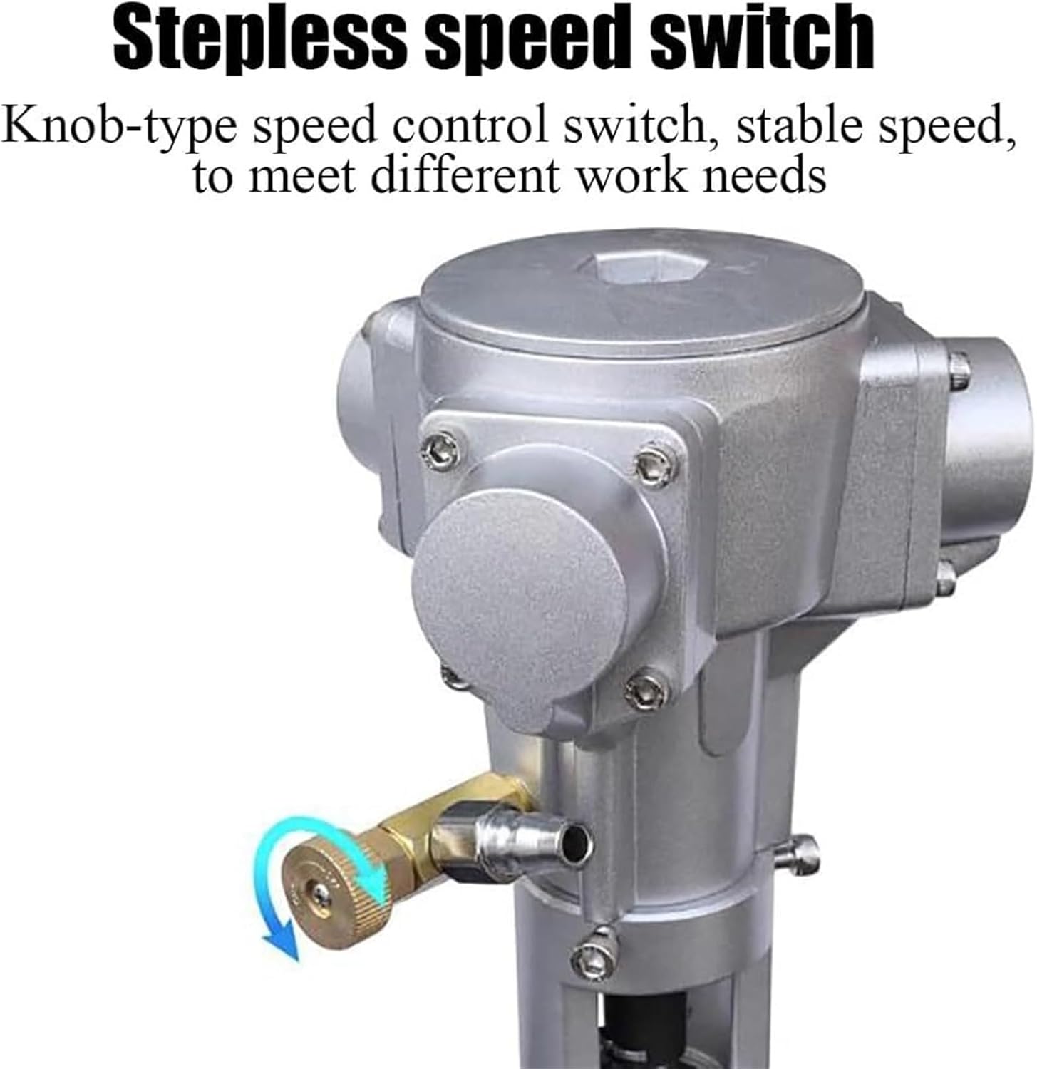 Paint Stirring Machine,5 Gallon 20L Vertical Pneumatic Paint Mixer with 4 Feet Stand,Stepless Speed,100mm Impeller Diameter,for Paint,Putty,Dye,Fodder,Viscous Liquid