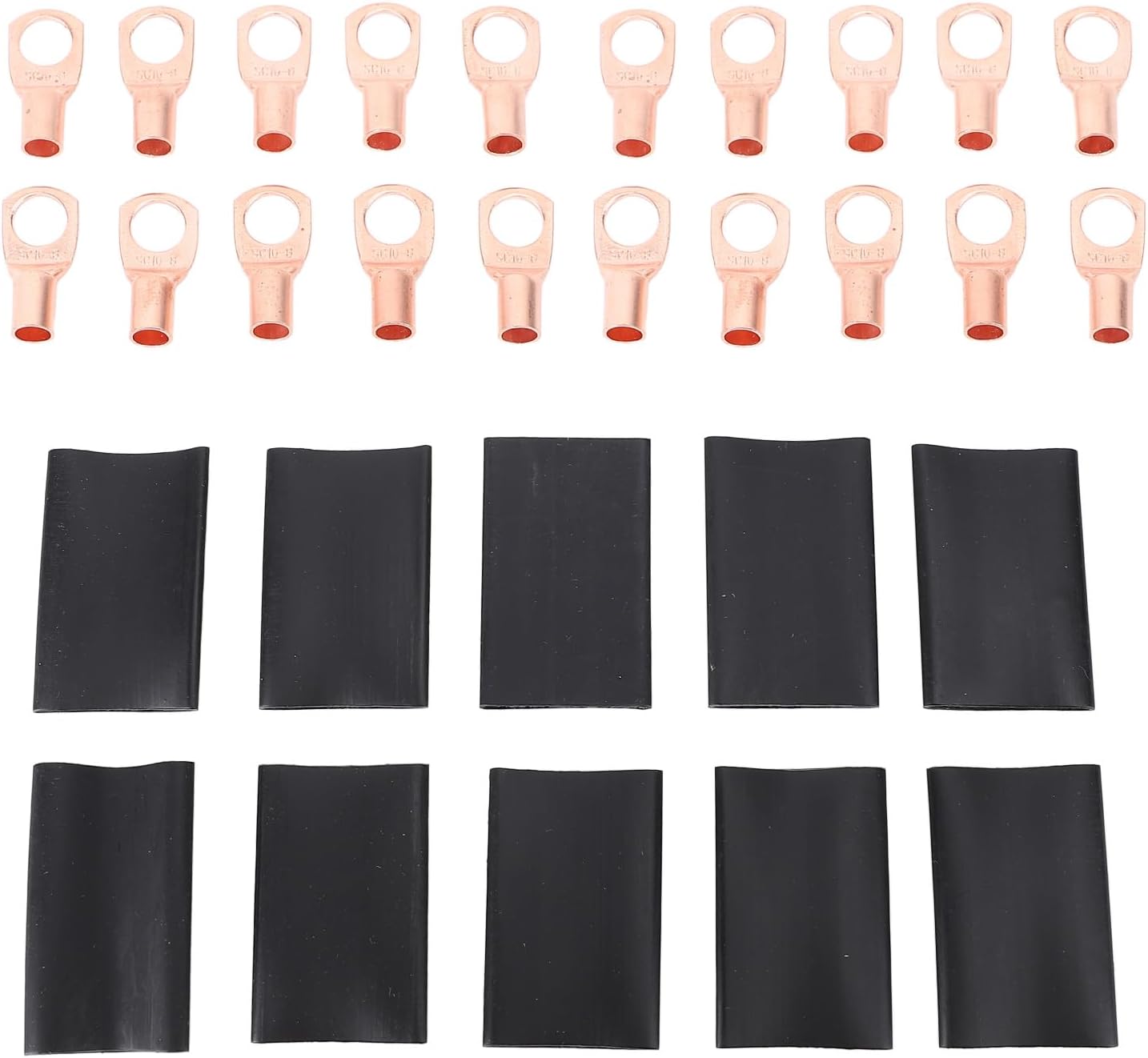 4AWG 20ft Power Cable with Line Tail Heat Shrink Tube Black Red Flexible Power Ground Wire Kit for Car Radio Speaker RV Trailer