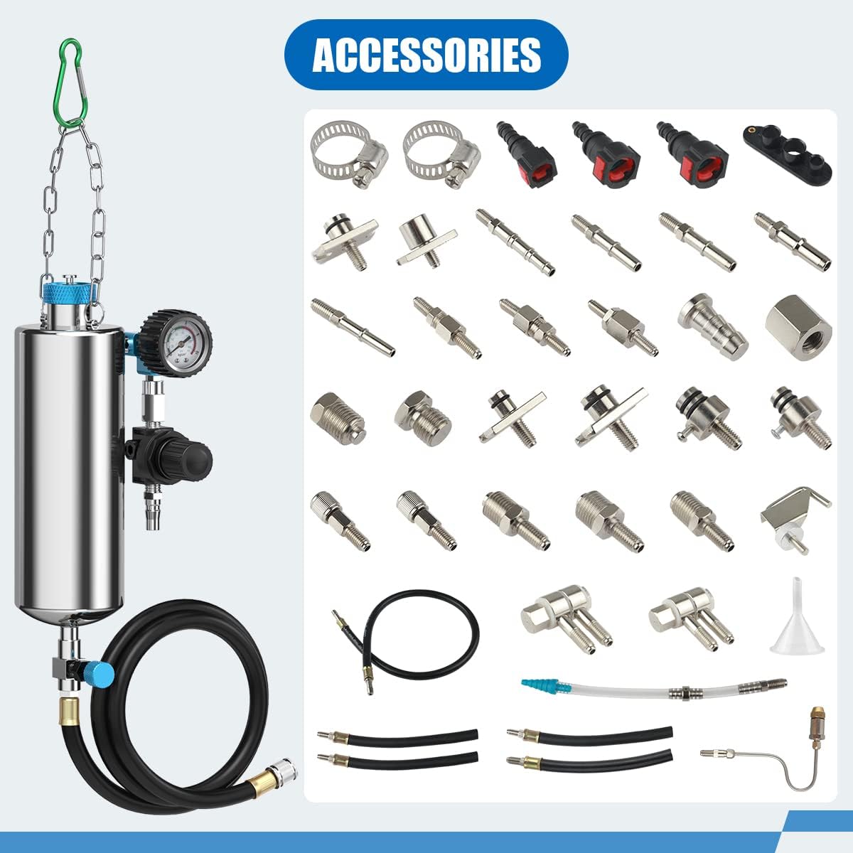 Fuel Injector Cleaner Kit, Non-Dismantle Fuel Injection System Cleaner Tester 1L 150PSI Fuel Injector System Cleaning Machine Tool Catalytic System Cleaner Converter Cleaner for Gasoline Cars Vehicle