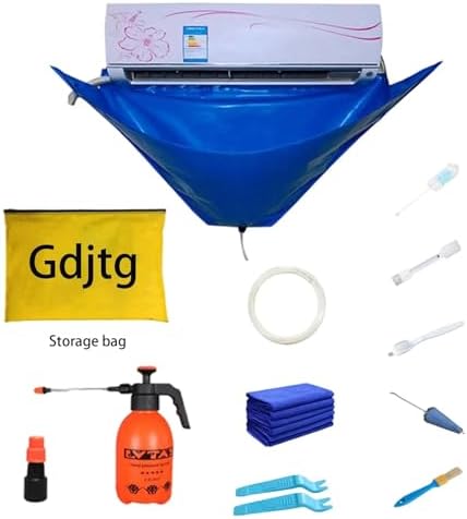 Air Conditioner Cleaning Cover Kit With Clean Tools: 118cm Waterproof Dust Protection Bag For Air Conditioners Cleaner Set(Motherboard,98cm)
