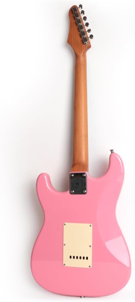 Fojill Full Size Electric Guitar Solid Mahogany Body Roasted Canadian Maple Neck Genuine Rosewood Fretboard Bone Nut With Padded Gig Bag