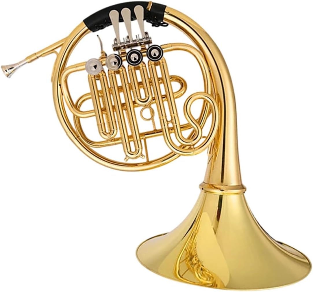 4 Key French Horn French Horn Instrument B Flat F Tune Four Key Single Double Row Beginner Teaching Playing 4(Single row)