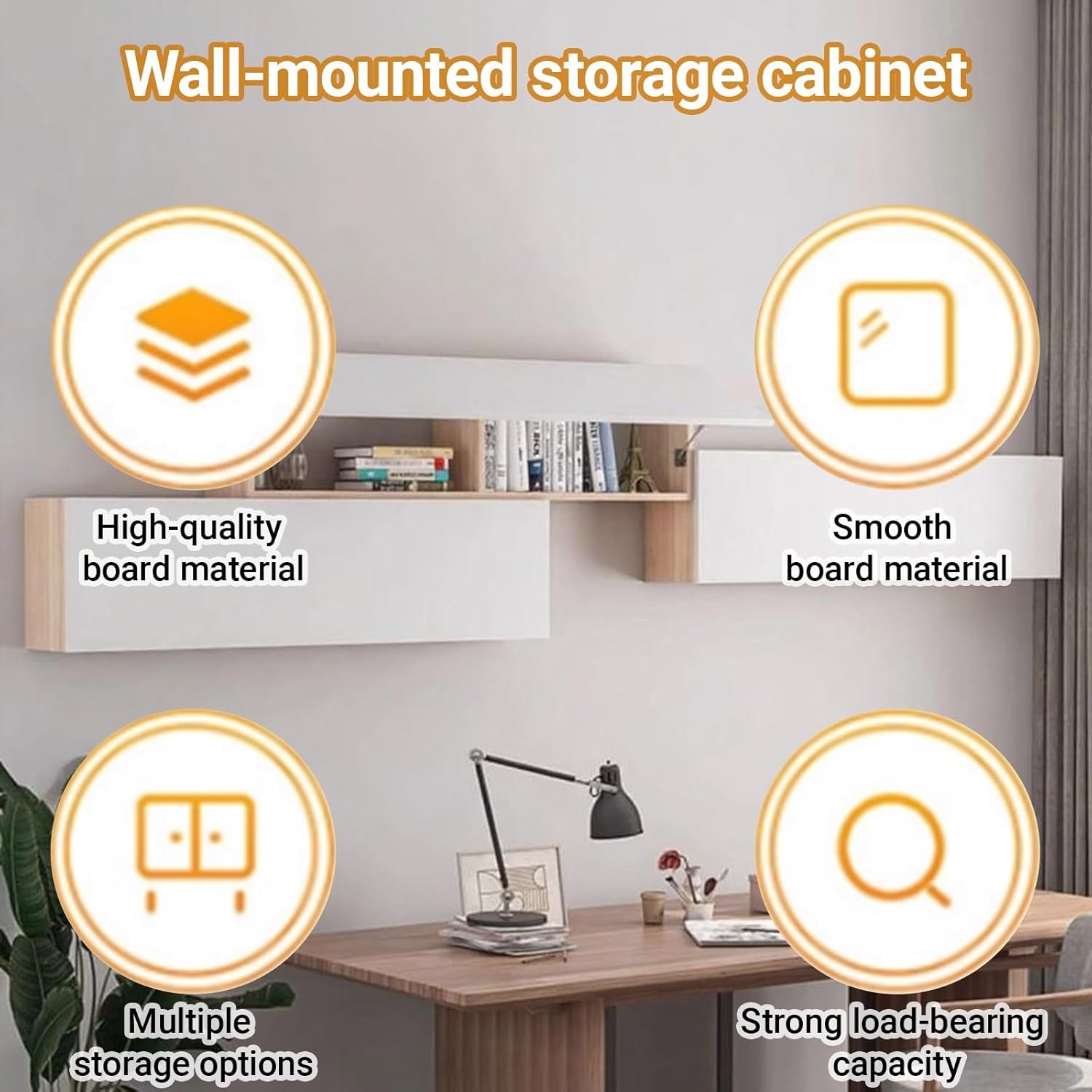 Solid Wood Wall Mounted Storage Cabinet,Space-Saving Wall-Mounted Organizer,Kitchen Organization Hanging Display Cabinet,Solid wood wall mounted display cabinet(E,60x20x33.6cm/23.6x7.8x13.2in)