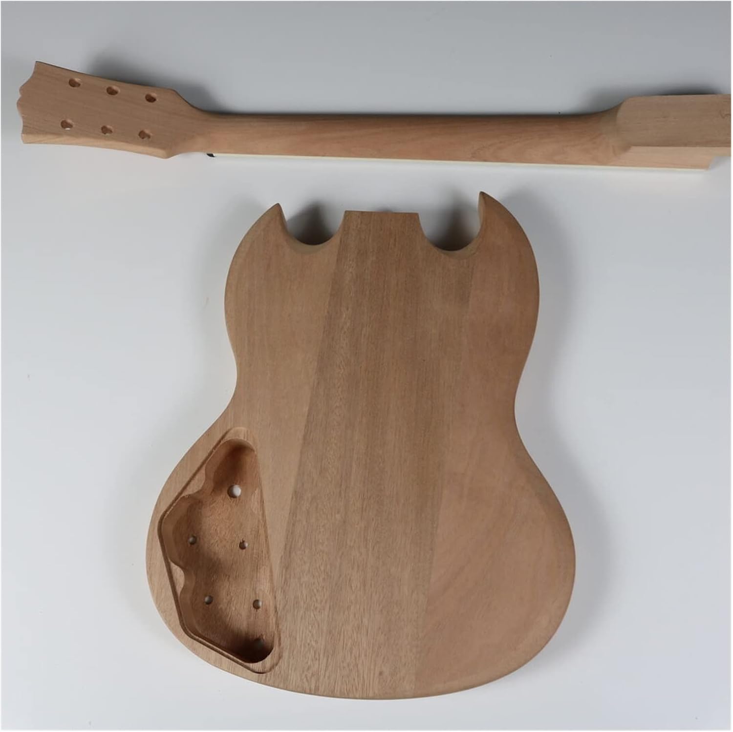 TSTS Unfinished Electric Guitar Kit Mahogany Body with All Accessories and Mounting Screws Unfinished Electric Guitar Kit