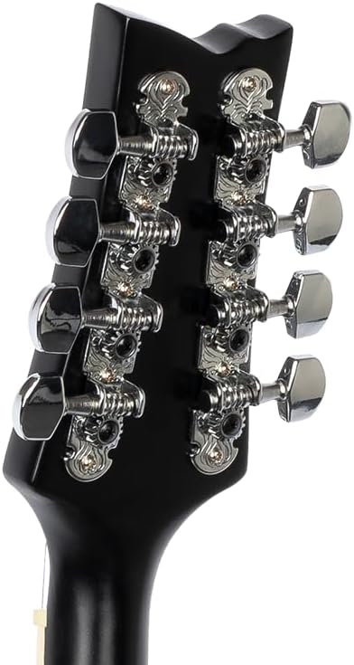 Ortega Guitars, 8-String A-Style Series Acoustic-Electric Mandolin w/Bag, Right, Stain (RMAE40SBK)