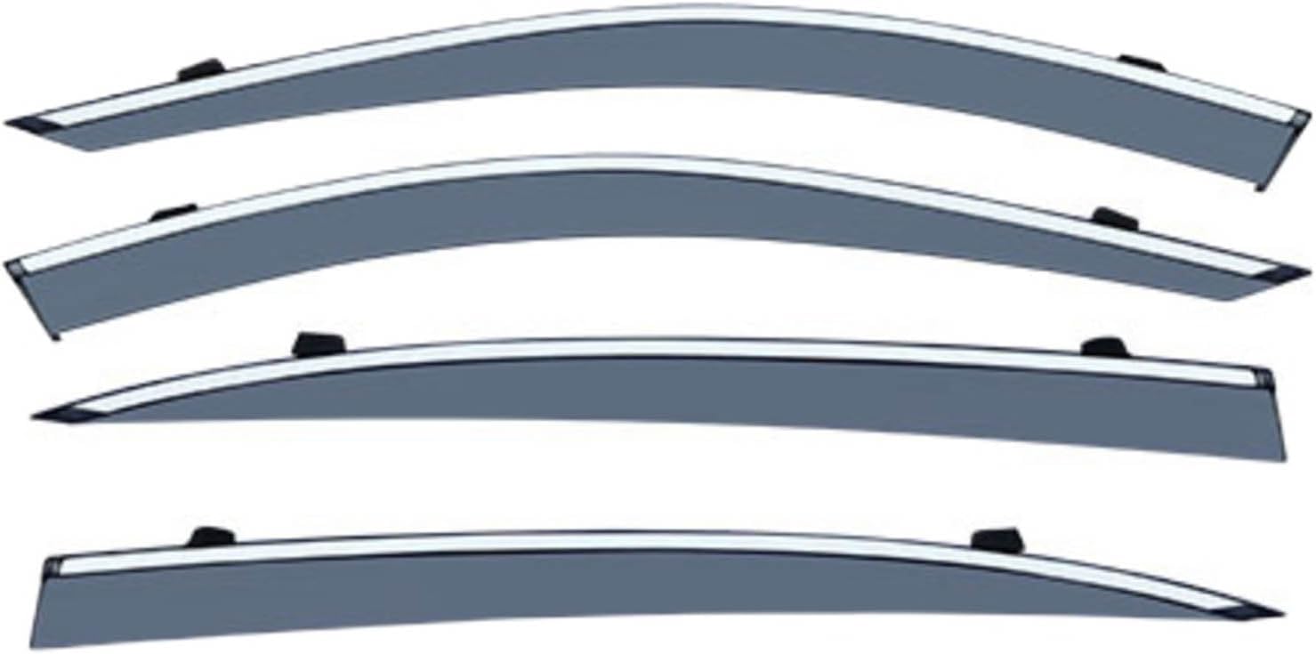 Window Deflectors for BMW 7 Series LI LWB MK5-F02 2009-2014, Sun Rain Guard Window Visors Vent Shades with Bright Stripes Car Accessories