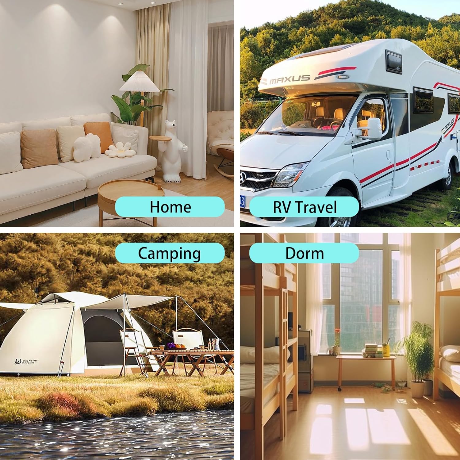 Portable Air Conditioner,5100BTU AC 600W Power Consumption, Fast Cooling Air Conditioners Dehumidifier, Portable Mini Air Conditioner for Camping Tent,RV,Car,Truck,Pet(AC ONLY)