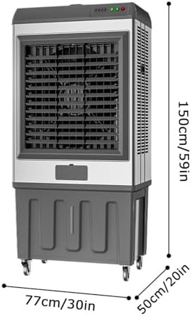 Portable Air Conditioner, Oscillating Tower Fan with Remote, Evaporative Air Cooler with 3 Wind Speeds, Cooling Fan Air Conditioner for Room Office(E)