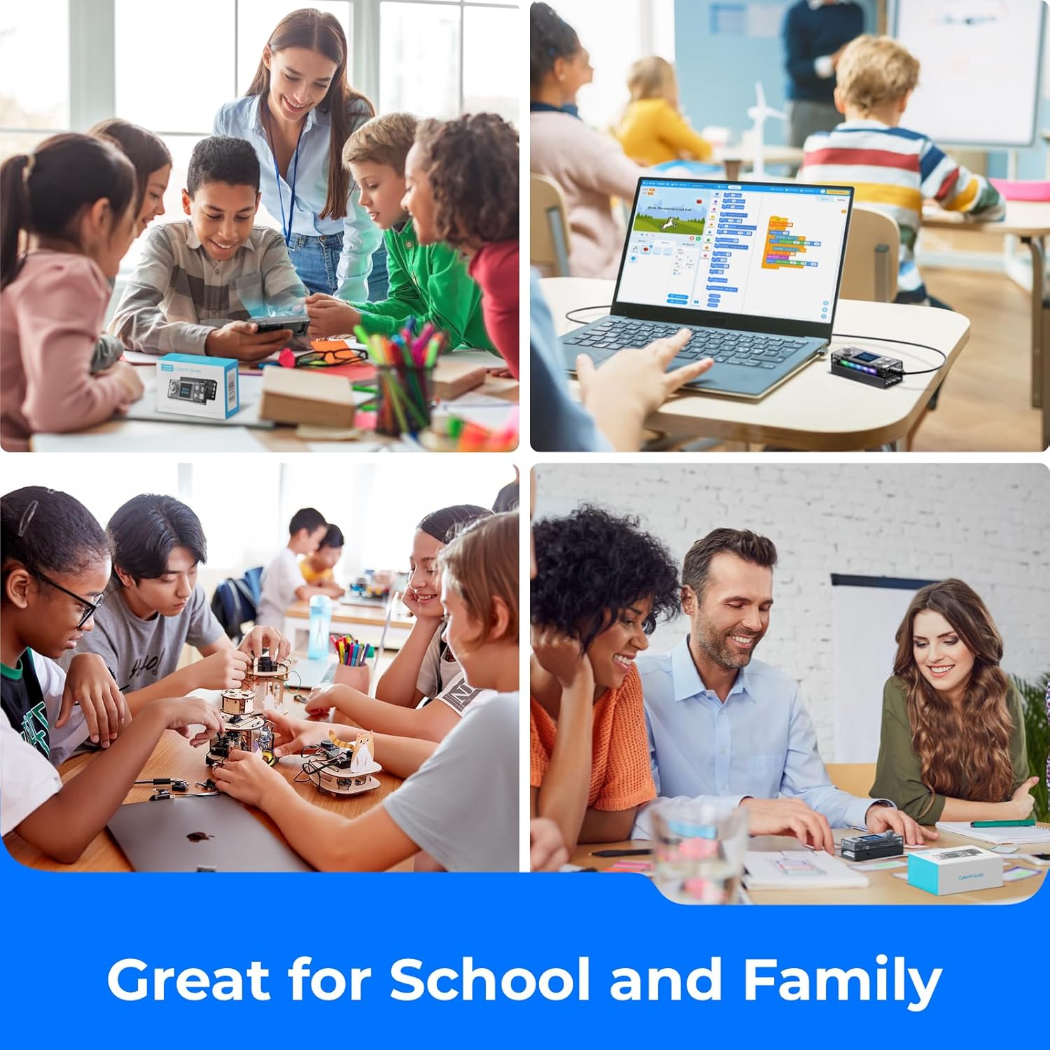 Makeblock Cyberpi Project-Based Coding Kit, Coding for Kids Support Scratch & Python Programming, STEM Projects for Kids Ages 8-12, Robotics Kit Support AI & IoT Technology with Built-in WiFi Module