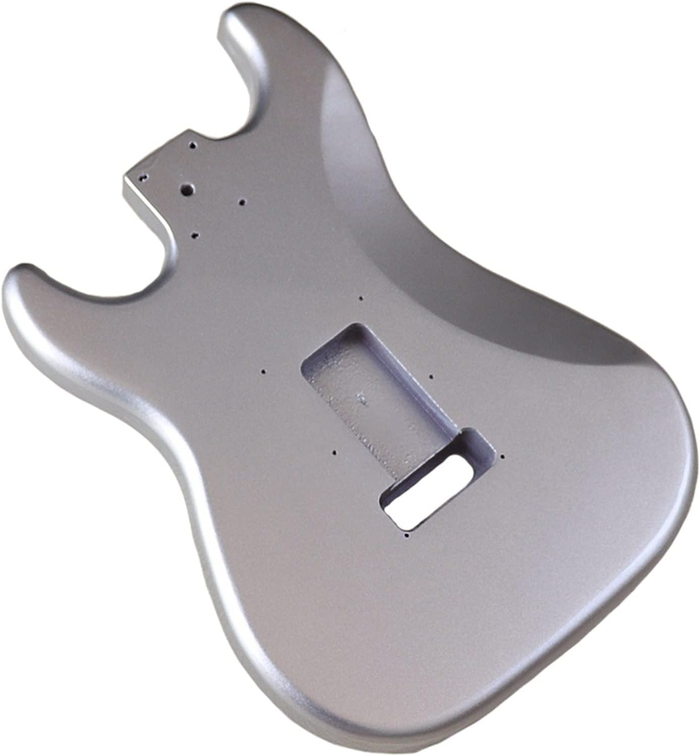 Poplar Wood Electric Guitar Body Guitar Body Metallic Silver Color Electric Guitar Barrel Unfinished Guitar Body (Color : 1)