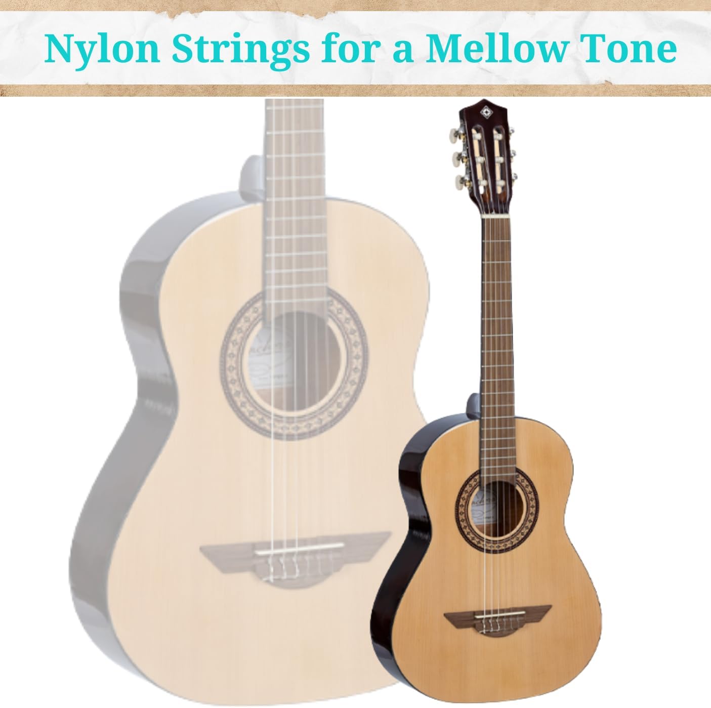 H. Jimenez 6 String Acoustic Guitar, Right, Tan (LGR75N)