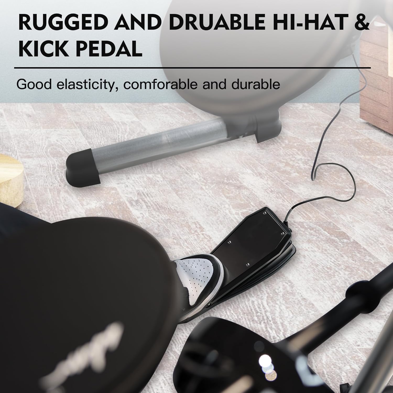 ADM Electronic Drum Set With 4 Quiet Electric Drum Mesh Pads, 180+ Sounds, Electric Drum Kit For Beginngers with 2 Switch Pedals, Throne, Headphones, DrumSticks, and Melodics Lessons