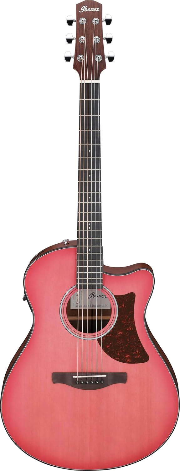 Ibanez AAM50CE Advanced Acoustic Auditorium Acoustic-electric Guitar - Coral Red Burst
