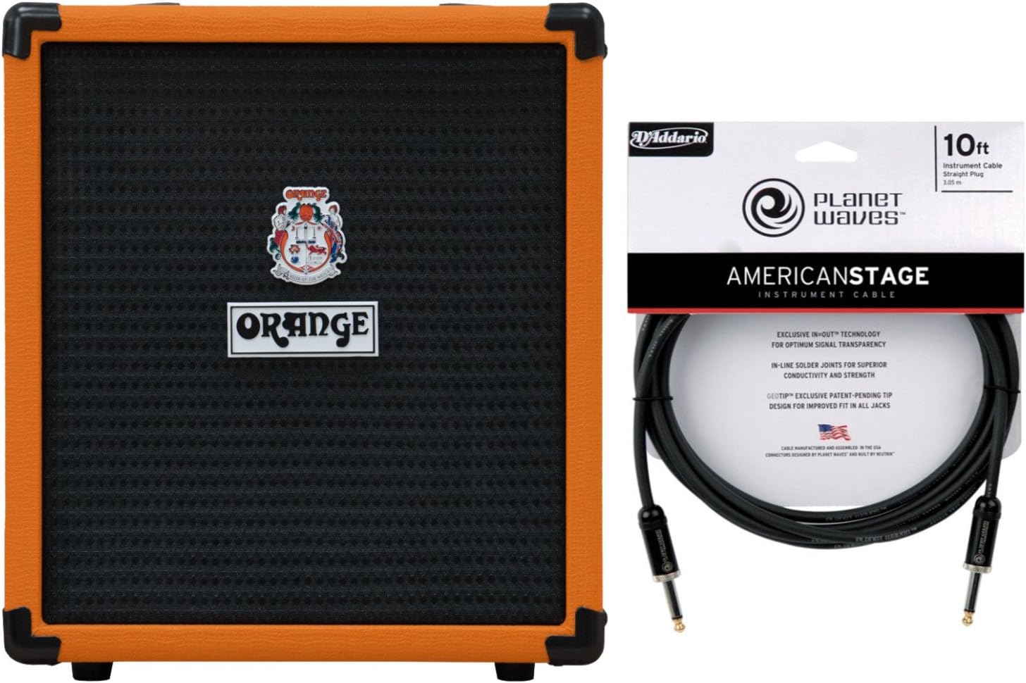 Orange CRUSH-BASS-25 Bass Combo Amp Orange w/ Cable