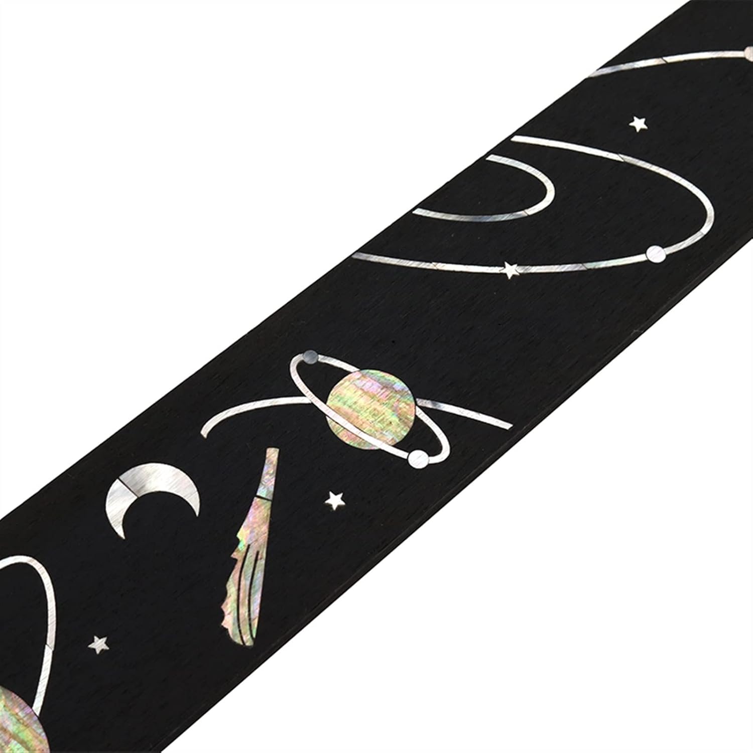 ZUZU Guitar Fingerboard Ebony Inlaid Color Shell Ebony Fingerboard Making Guitar Fingerboard Material Accessories Unfinished Guitar Neck