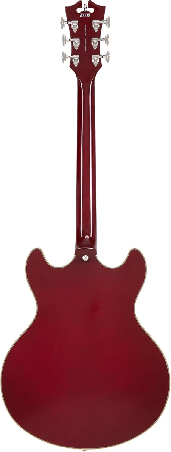 D'Angelico Premier DC Electric Guitar - Burnt Red with Stopbar Tailpiece