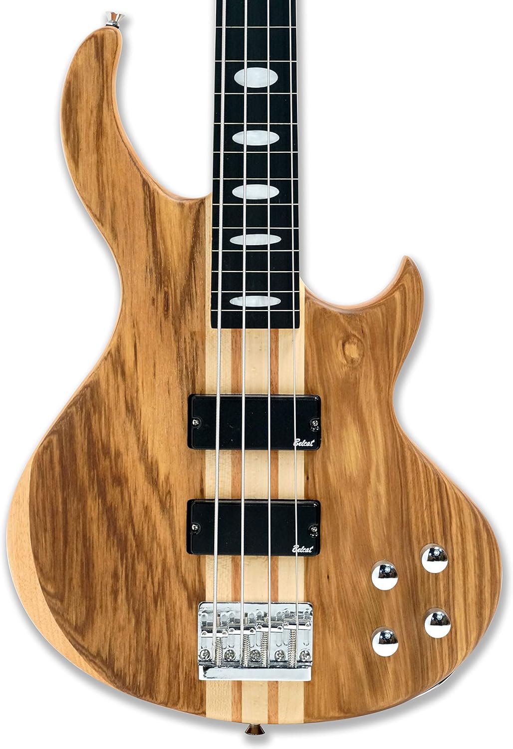 Fretless 4 String Electric Bass Guitar Millettia Laurentii+Okoume body maple neck