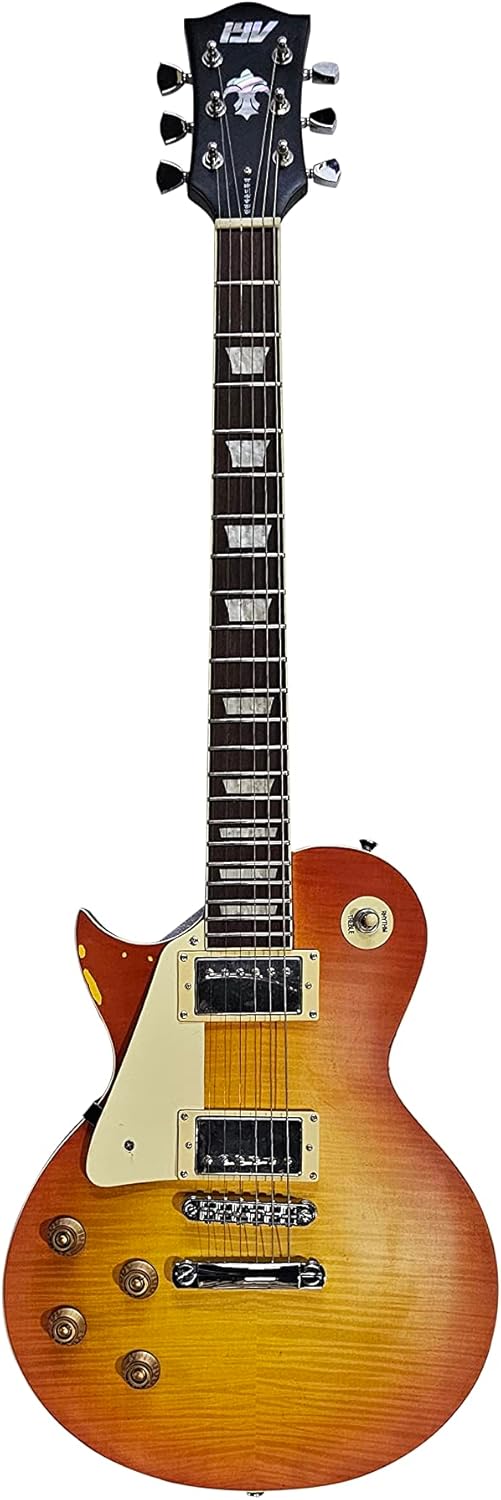 IYV ILS-300D LH, 6 String Les Paul Solid Body Electric guitar, Sunburst, Left hand