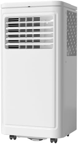 Joy Pebble Portable Air Conditioner, 8000 BTU for Room up to 350 sq. ft, Portable AC with Dehumidifier & Fan, 2 Fan Speeds, 24H Timer, Remote Control, Energy Efficiency