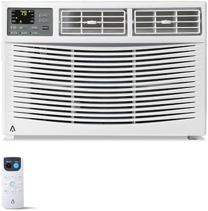8,000 BTU Window AC, Remote & WIFI Control for 350 Sq ft Rooms, Air Conditioner Unit with 3-in-1 Modes, 3 Fan Speeds, Easy Installation Kit, Ideal for Bedrooms and Home Offices