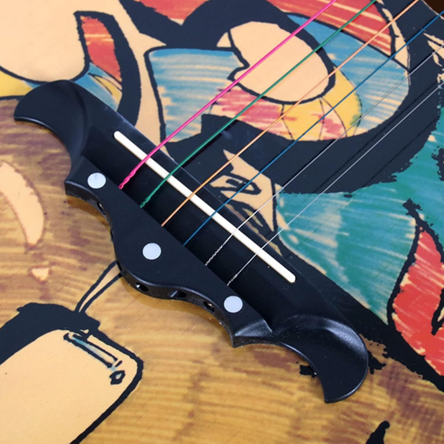 Tyenaza Wooden Guitar, Beginner Acoustic Guitar, 38in Graffiti Pattern High Density Fingerboard Acoustic Guitar for Beginner