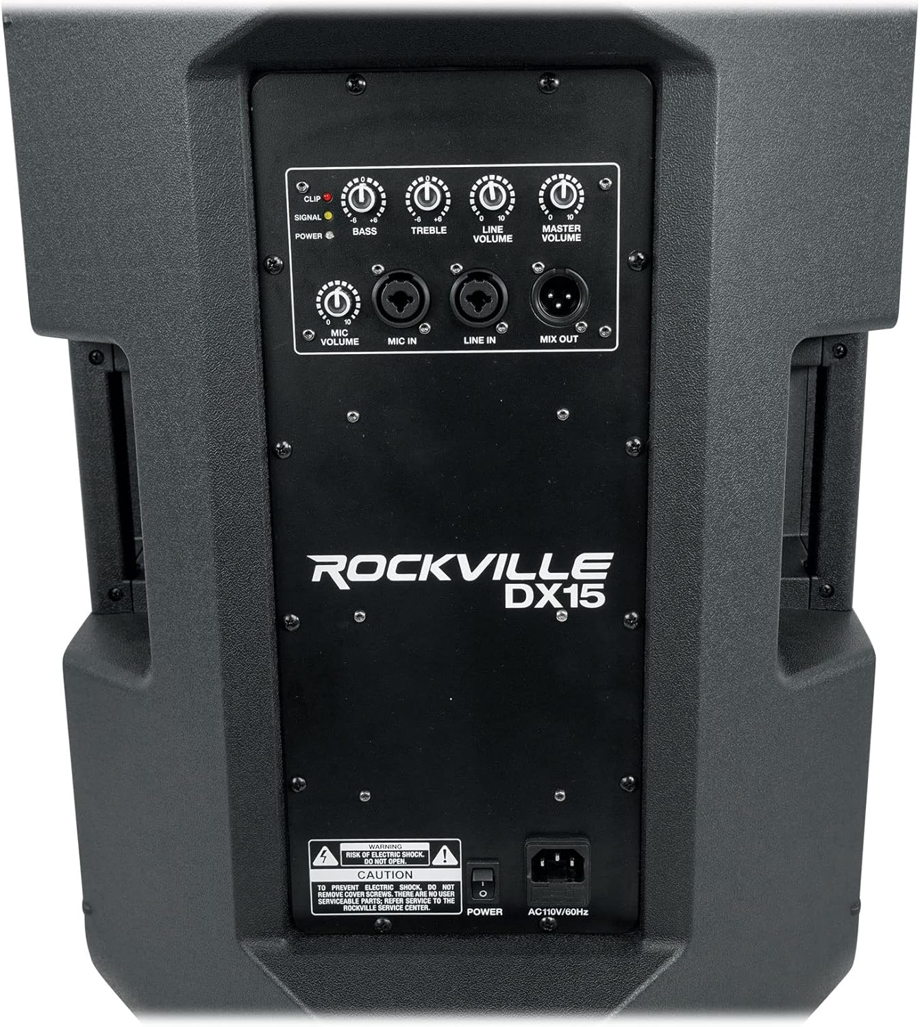 Rockville DX15 2000W Peak/ 500W RMS 15-in Powered Active DJ PA Speakers, Class-D, High SPL Output, XLR and RCA Inputs, for Events, Clubs, and Live Performances, 2-Piece