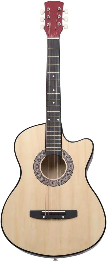 Western Acoustic Cutaway Guitar with 6 Strings 38