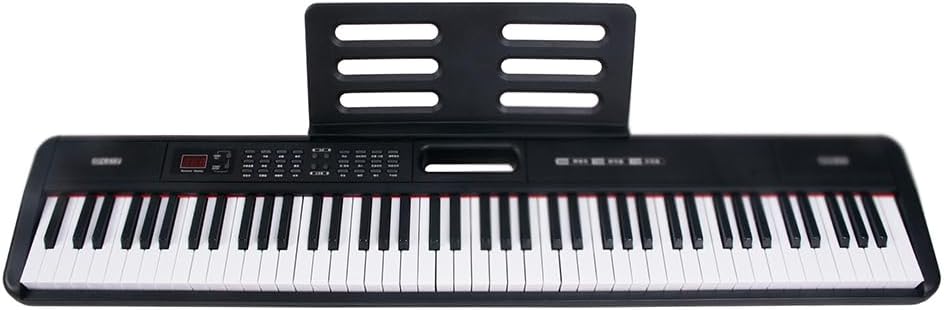 Portable 88-Key Electric Piano, Imitating Heavy Hammer Keyboard, LED Dual Power Supply Mode, Suitable for Outdoor Parties and Stage Performances