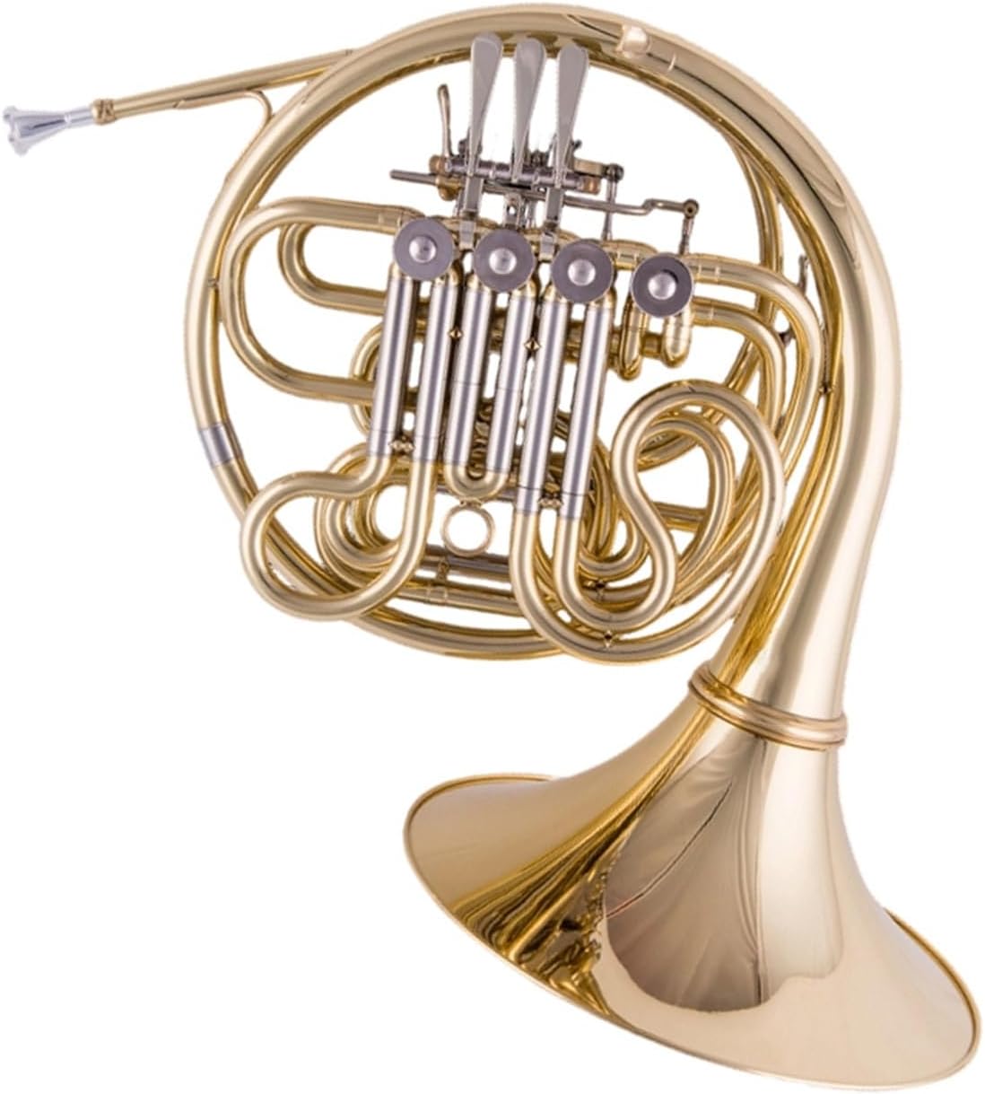 4 Key French Horn Double Row French Horn Split One B Flat F Four Key Instrument Playing Brass(Separate)