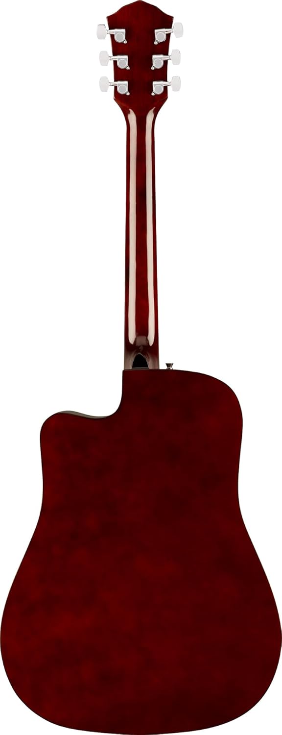 Fender FA-125CE Dreadnought Cutaway Acoustic-Electric Guitar - Natural Bundle with Hard Case, Strap, Strings, Picks, and Austin Bazaar Instructional DVD