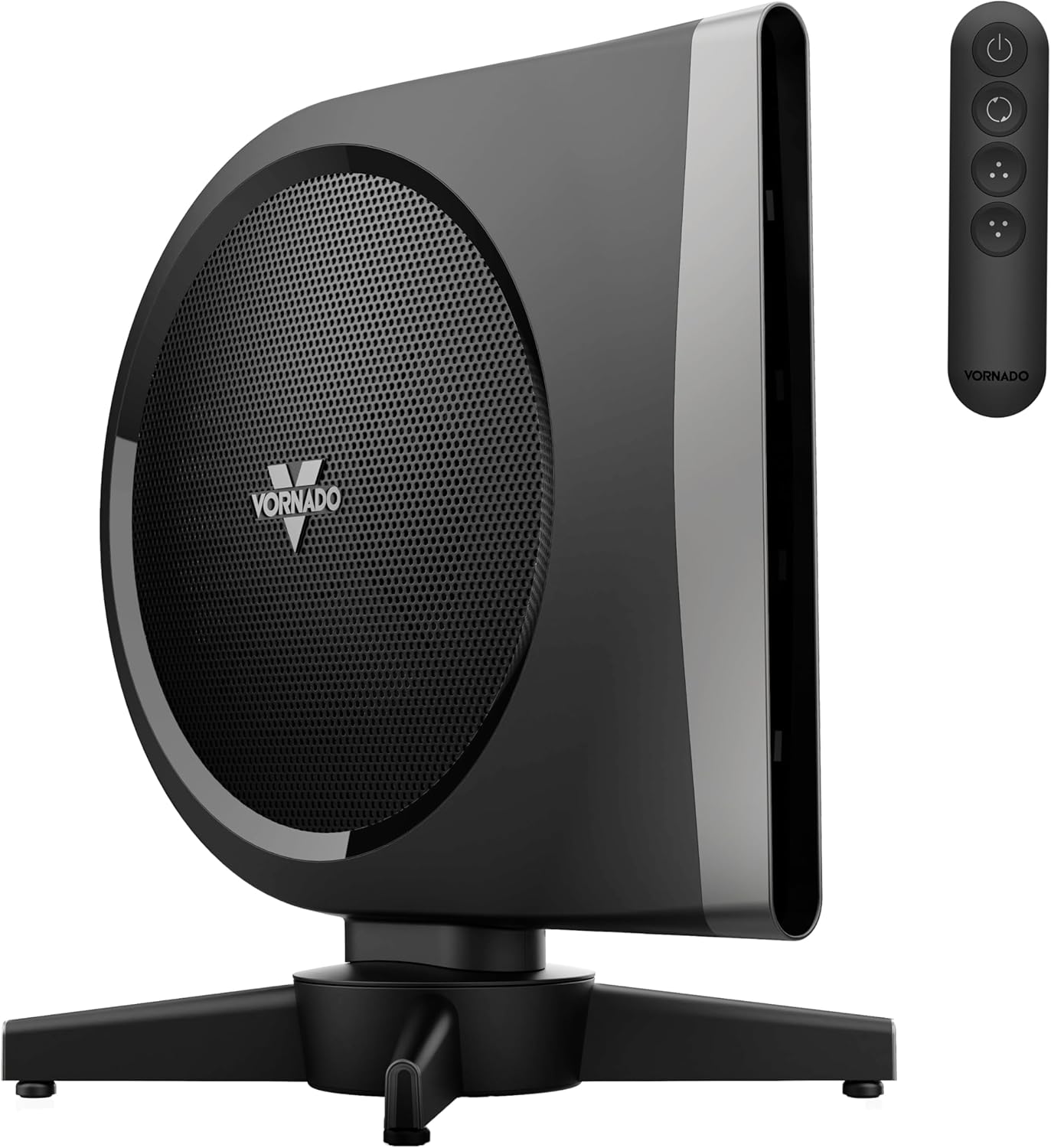 Vornado STRATA Compact Oscillating Fan with Remote, 19 Inch, High Velocity Air Circulator, Quiet Powerful Fan, 5 Speeds, Touch Control, Black