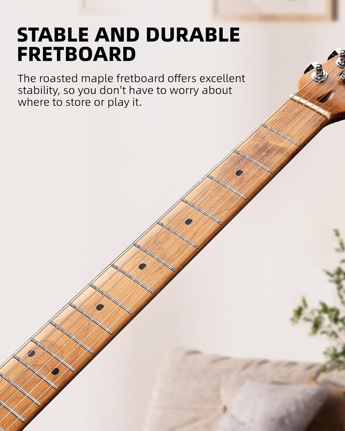 LEKATO Electric Guitar Kit Beginner 39 Inch Full Size Solid Body Guitar HSS for Starter with 5w Mini Amp, Bag, Tuner, Capo, Shoulder Strap, Picks, String, String Winder&Cutter - Black