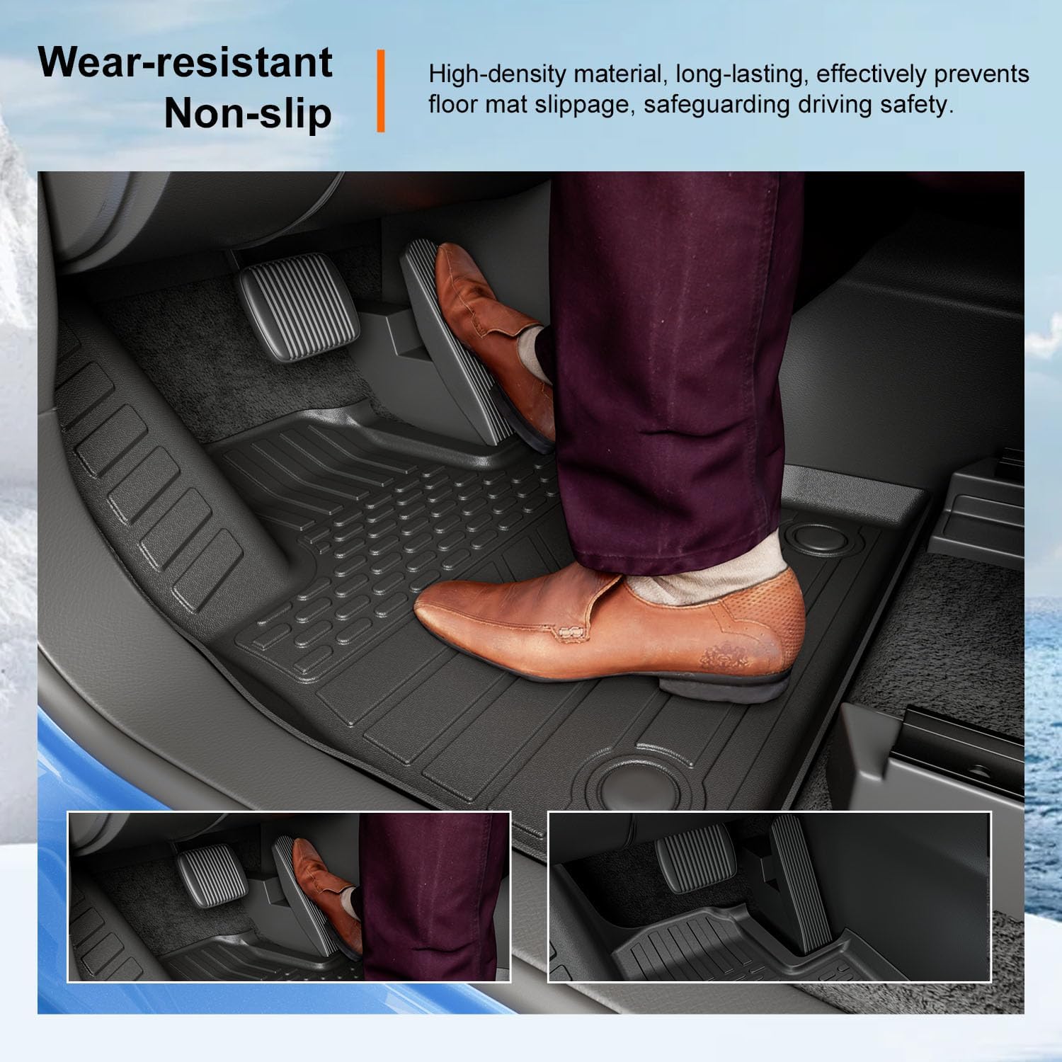 powoq 7 Seats Floor Mat Compatible with 2020-2026 Ford Explorer Cargo Mat Trunk Cargo Liner TPE Backrest Floor Liner Replacement for 2020-2026 Ford Explorer Accessories