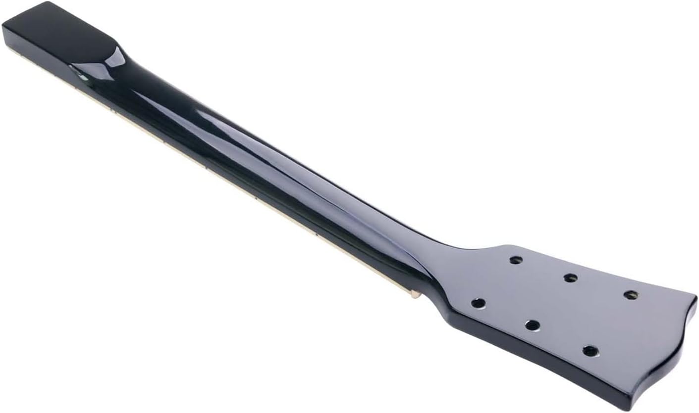 for LP Guitar Neck Electric Guitar Neck Butt Black Rosewood Headstock Unfinished Guitar Neck