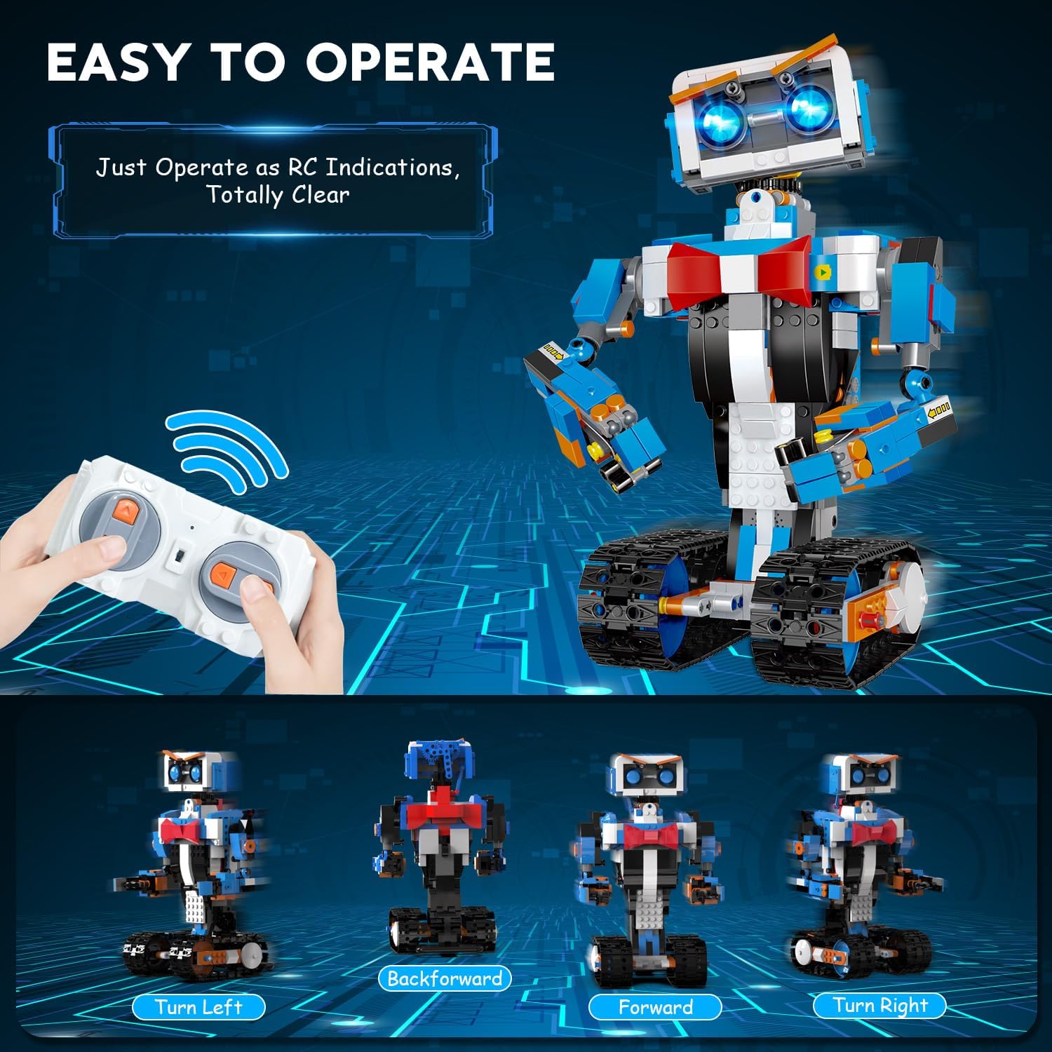 okk Robot Kit, STEM Robotics Set for Ages 6-12, Remote & app Control, Programming & DIY Assembly. Rechargeable, Perfect Educational Robots Gift Inspiring Creativity & Learning Through Play