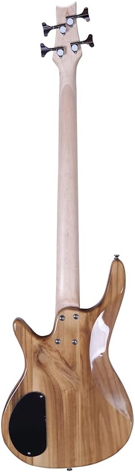 Electric Bass Guitar Kit, Full Size 4-String Bass Guitar for Beginners and Adults, Maple Neck & Rosewood Fingerboard, Right-Handed, Includes Cable & Wrench (Burlywood)