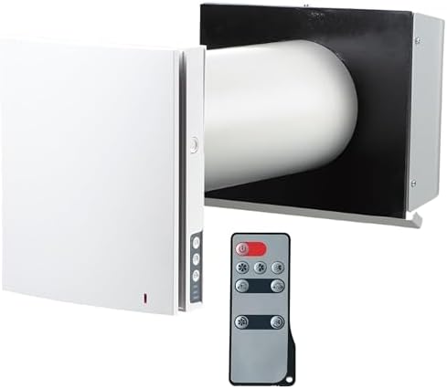VENTS-US Twinfresh Expert RA1-50-2 - Ductless Through The Wall Ventilation Fan with Remote Control and Built-in Humidity sensor, Timer and Weekly Scheduler