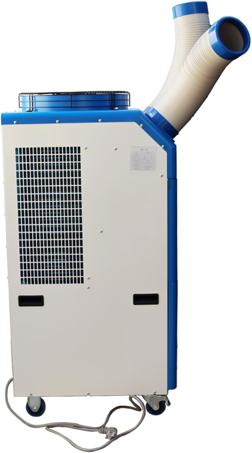 220VIndustrial Portable Air Conditioner Air Flow 910m³/h with Wheels 14L Tank Three Tube 2400W Commercial Spot Cooler Adjustable Outlet Ideal for Insititute Workshops Outdoor Events