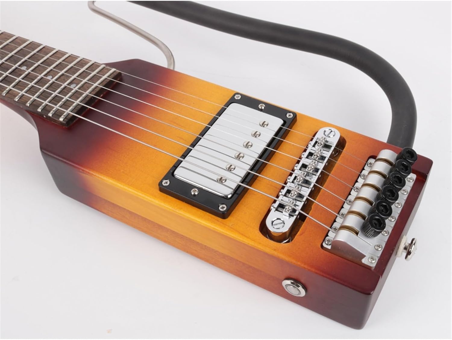 VENEKA Headless Electric Guitar Ultra Light Headless Electric Silent Travel Guitar Portable Foldable Guitare Guiter (Color : 03)