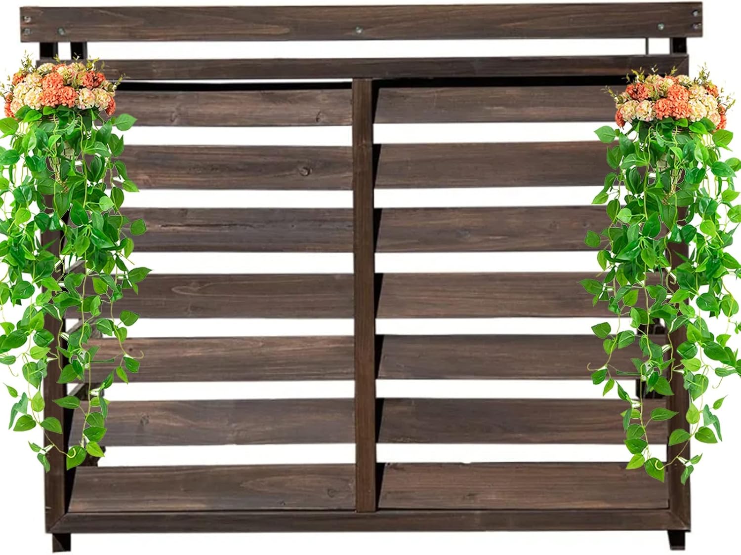 Air Conditioner Covers for Outside Units Wooden Air Conditioner Cover Privacy Fence Screen Condensing Unit Protective Cover Decorative Louvered Frame Weather Resistant (Size : B)