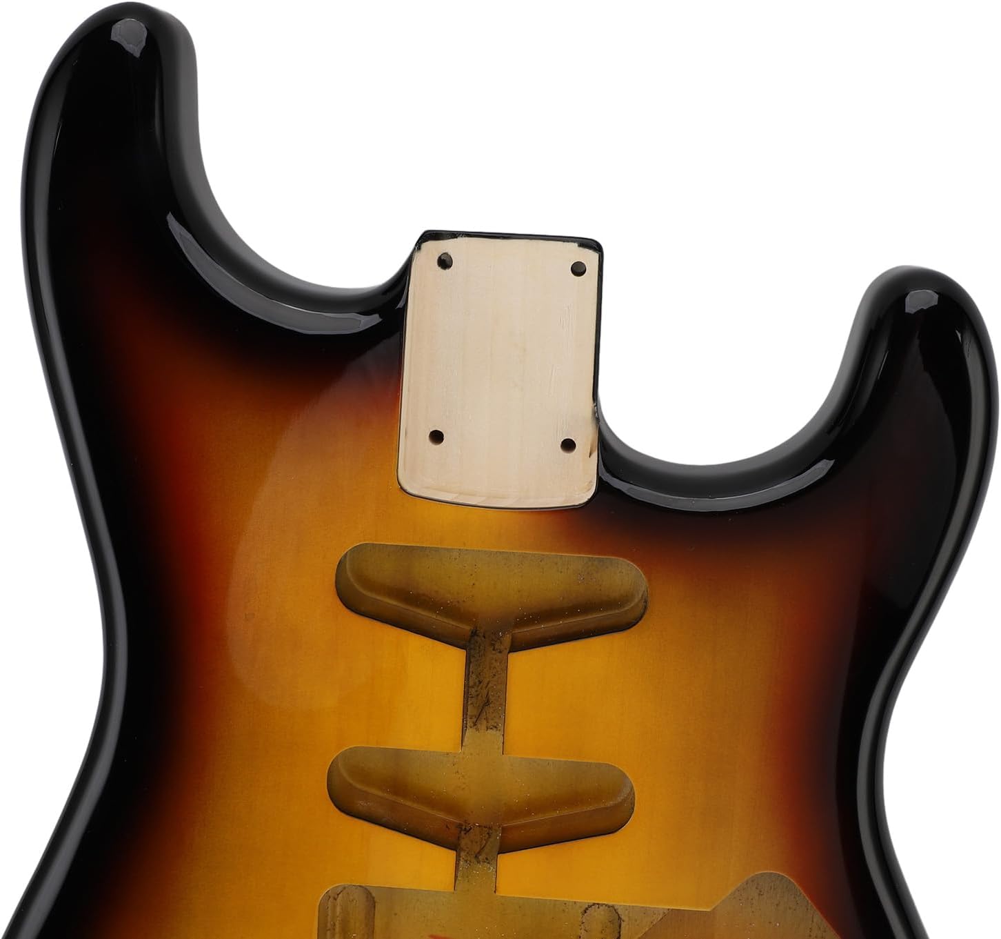 Aramox HSH ST Electric Guitar Body, Poplar Wood Construction, Sunburst Finish, Ideal for Telecaster and Stratocaster DIY Projects