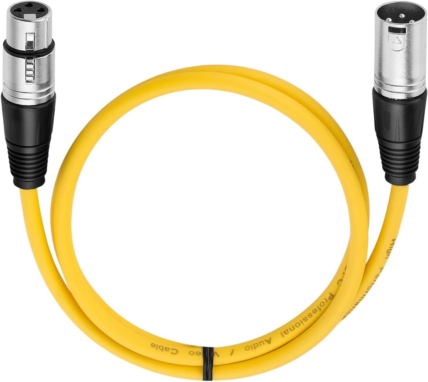 Colourful XLR Cable Male to Female OFC Copper Dual Shielded for Mic Mixer Amplifier Stage Light 6pcs Pack(1.8m)