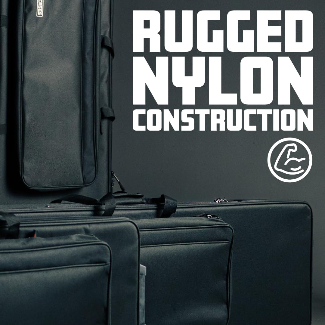 Gator Cases Lightweight Keyboard Case with Pull Handle and Wheels, Fits 76-Note Keyboards (GK-76)