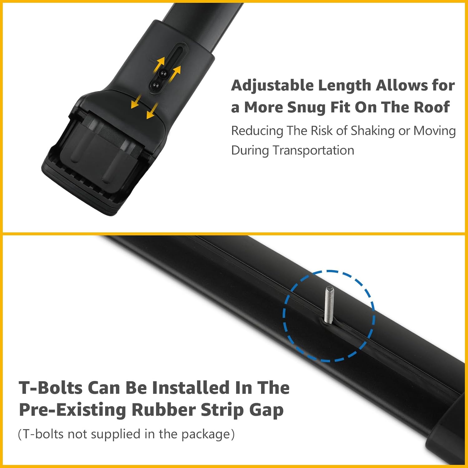 Roof Rack Cross Bars Compatible with Subaru Crosstrek Wilderness 2024-2026, Adjustable Aluminum Heavy Duty 300 LBS Anti-Theft Lock Cargo Carrier Rooftop Crossbar Accessories for Bike,Snowboard,Luggage