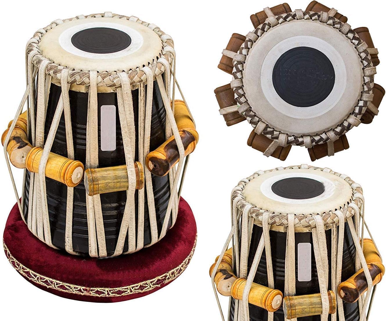 Professional Dayan Tabla in Black Sheesham Wood – Handcrafted, Concert Quality, Tuned to C Sharp (PDI-CHH) – Rich Sound, Perfect for Classical Performances & Practice