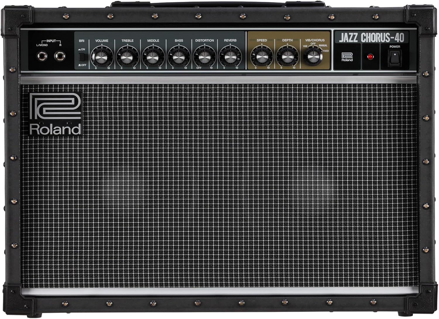 Roland JC-40 Jazz Chorus | Compact Guitar Amp | Iconic JC Clean Tone | Signature Dimensional Space Chorus Effect | Powerful 40-Watt Stereo Amp | Dual 10” Speakers | Enhances Pedals, Multi-FX & More
