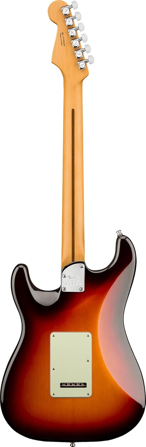 Fender American Ultra Stratocaster HSS, Maple - Ultraburst Bundle with Case, Hat, Strap, Cable, and Guitar Cleaning Kit